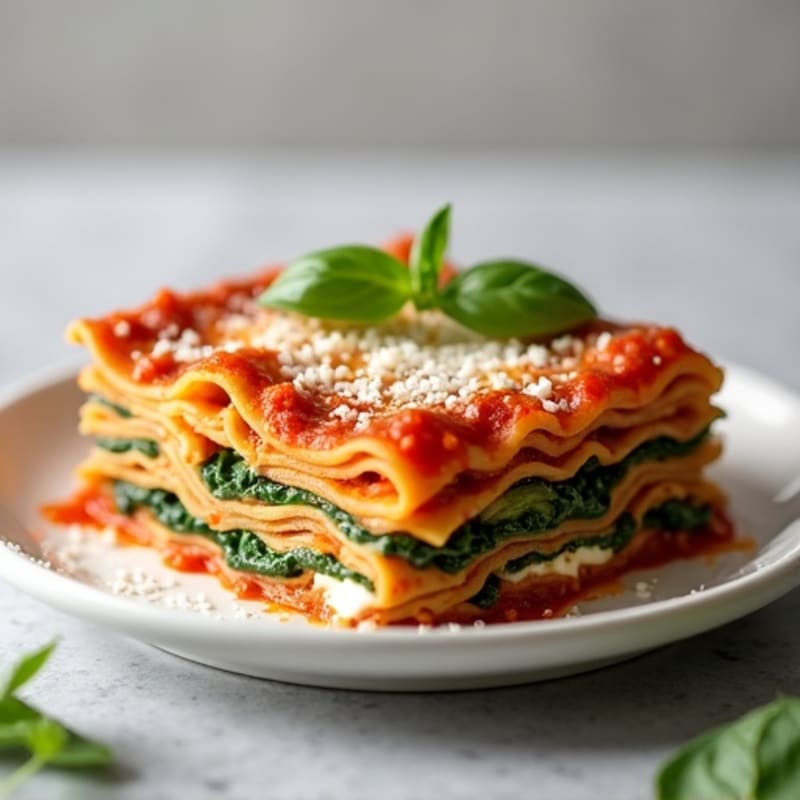 High-Protein Lean Ground Turkey Lasagna Bake with Creamy Spinach