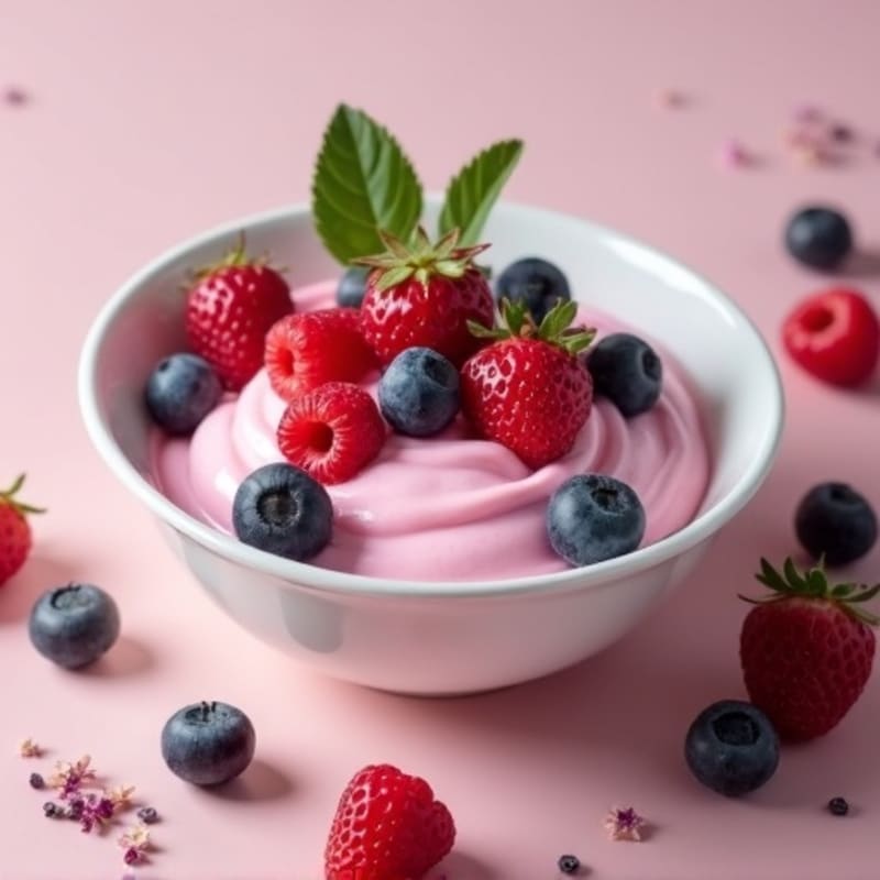 Silky Protein Yogurt with Mixed Berries