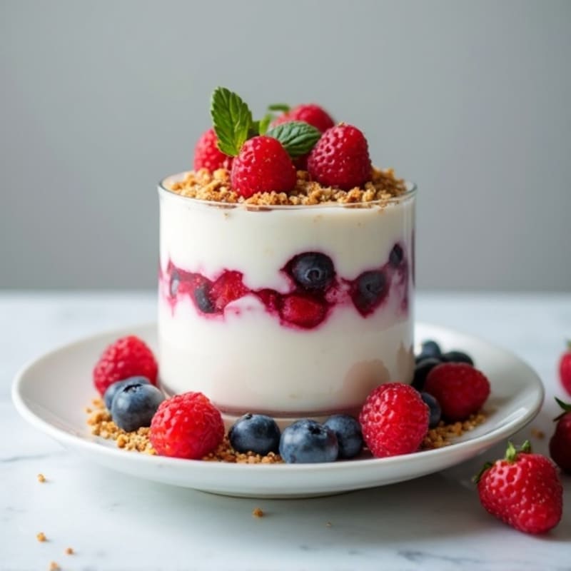 Creamy Greek Yogurt Protein Parfait with Mixed Berries