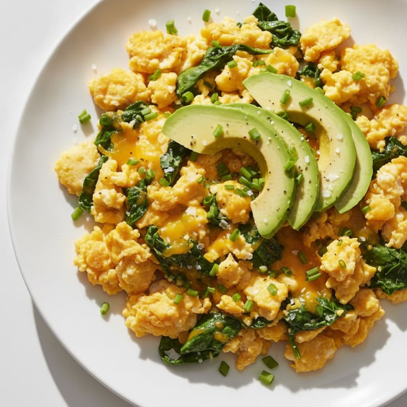 Avocado and Cheese Scramble