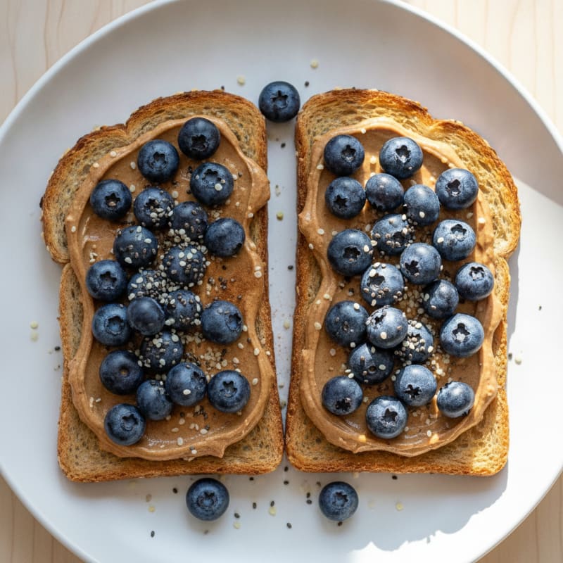 Blueberry Almond Butter Toast