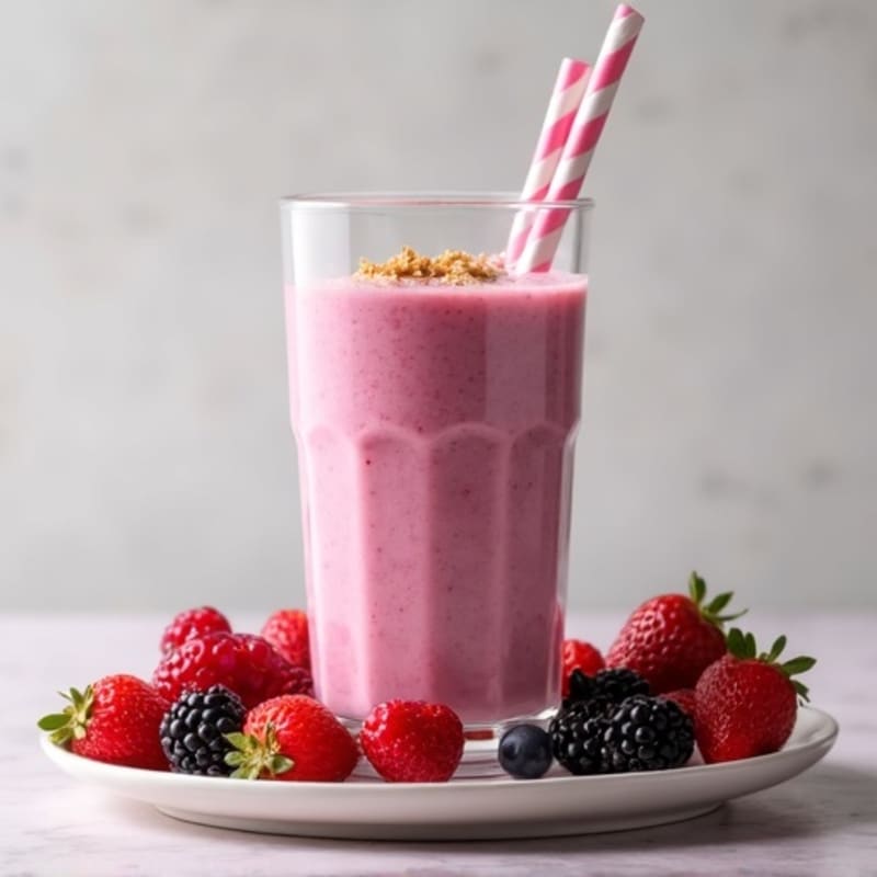 Creamy Almond Butter Berry Yogurt Smoothie