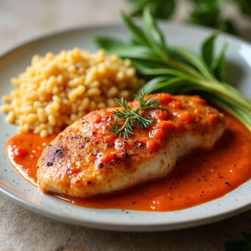 Pan-Seared Spiced Chicken with Creamy Tomato Sauce