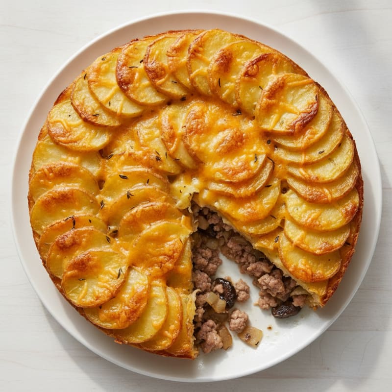 Pork and Mushroom Potato Pie