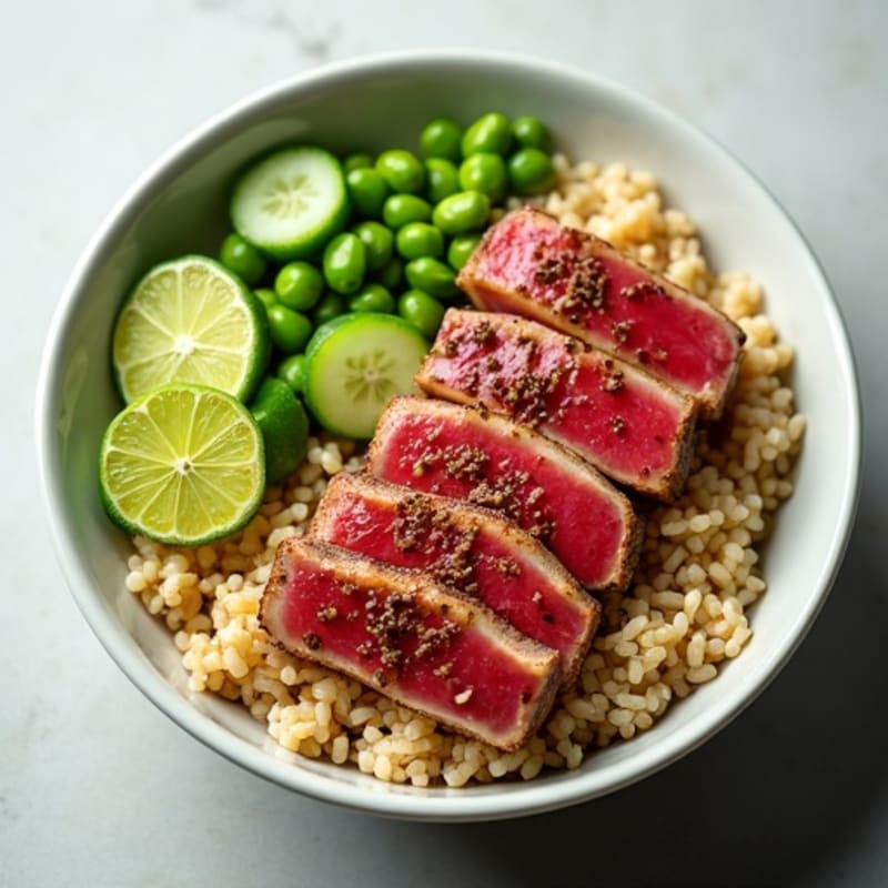 Fresh Ahi Tuna Rice Bowl with Avocado