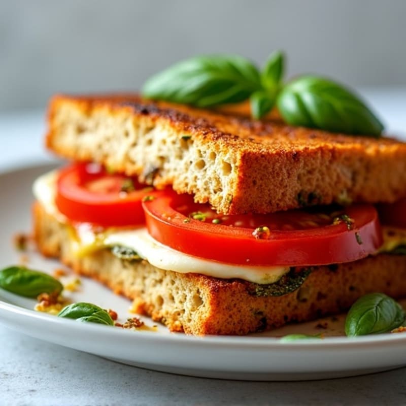 Fresh Mozzarella and Tomato Pesto Melt