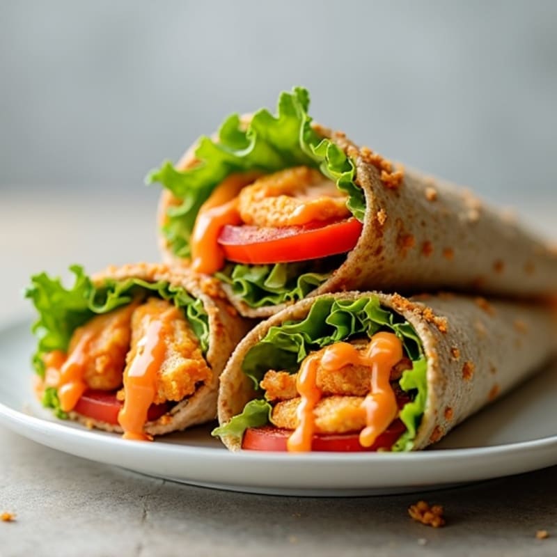 Crispy Buffalo Ranch Chicken Wraps