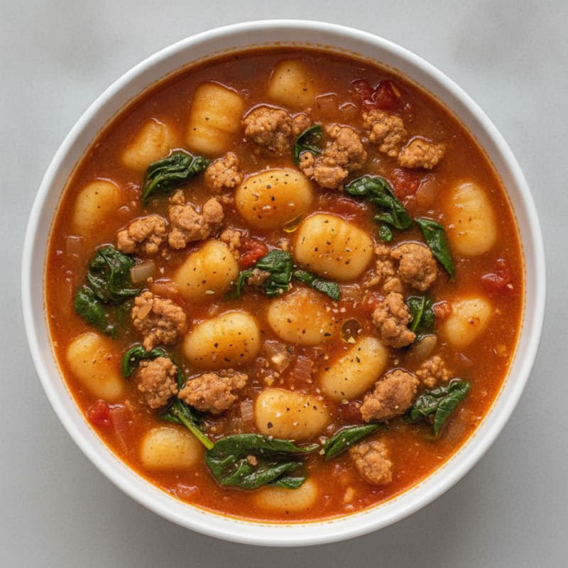 Sausage and Gnocchi Tomato Soup