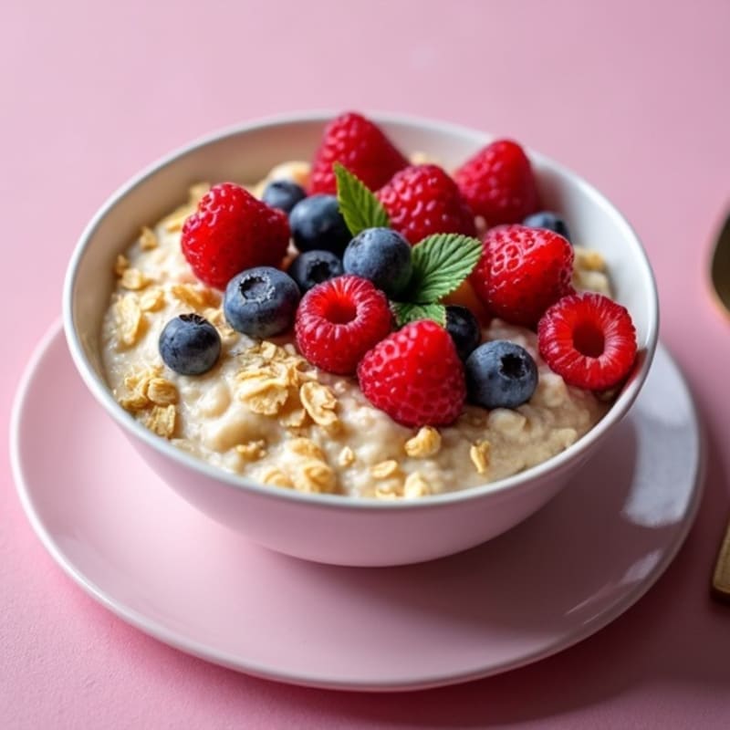 Creamy Protein Oatmeal with Berries