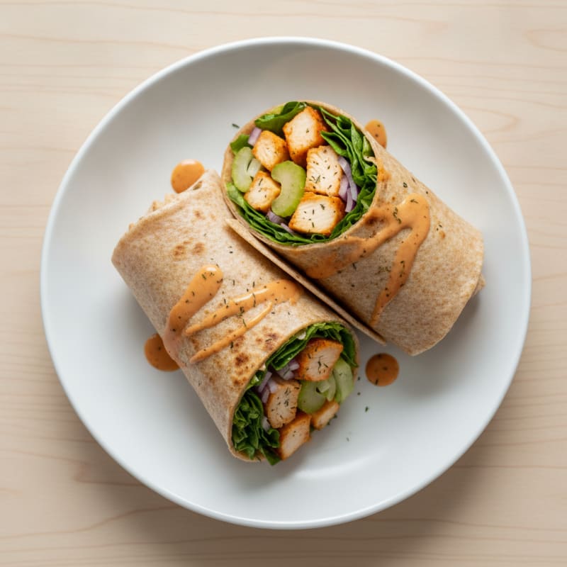 Buffalo Ranch Chicken Salad Wrap
