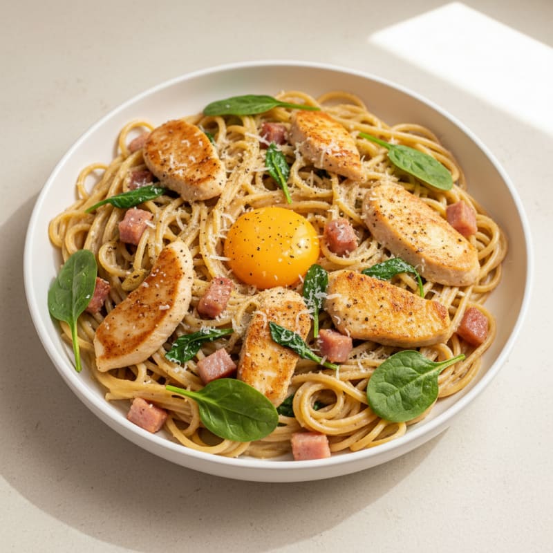 Creamy Pancetta Carbonara with Silky Egg Yolk