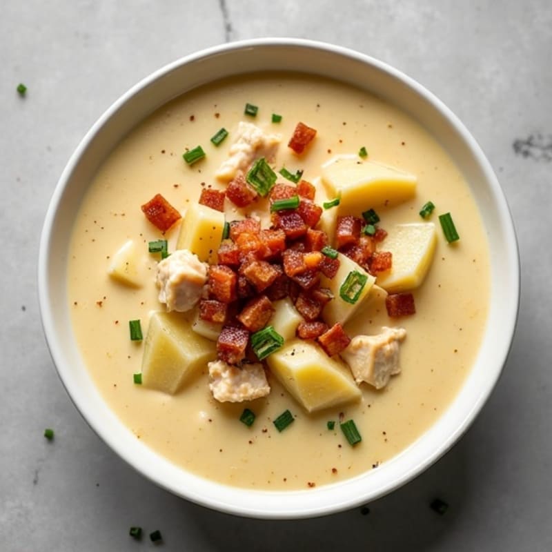 Healthy Creamy Loaded Potato Soup