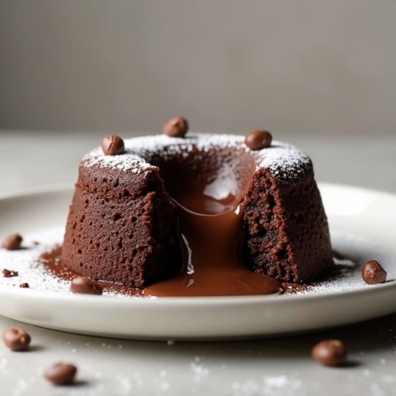 Protein-Rich Dark Chocolate Lava Cake