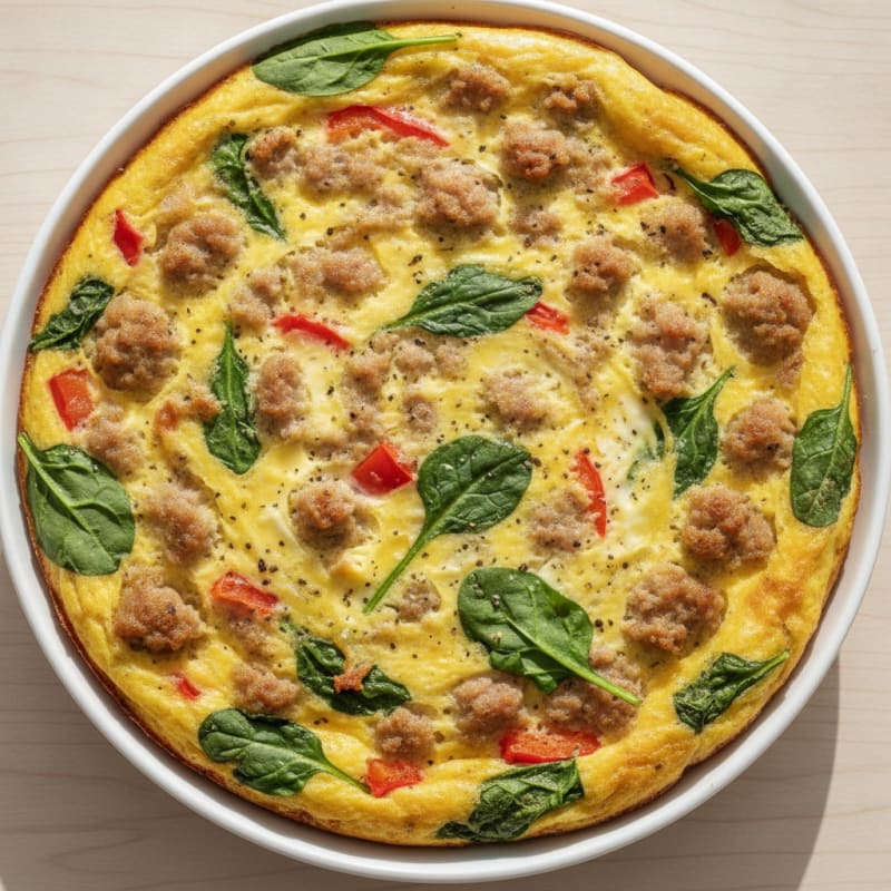 Savory Breakfast Egg and Sausage Bake
