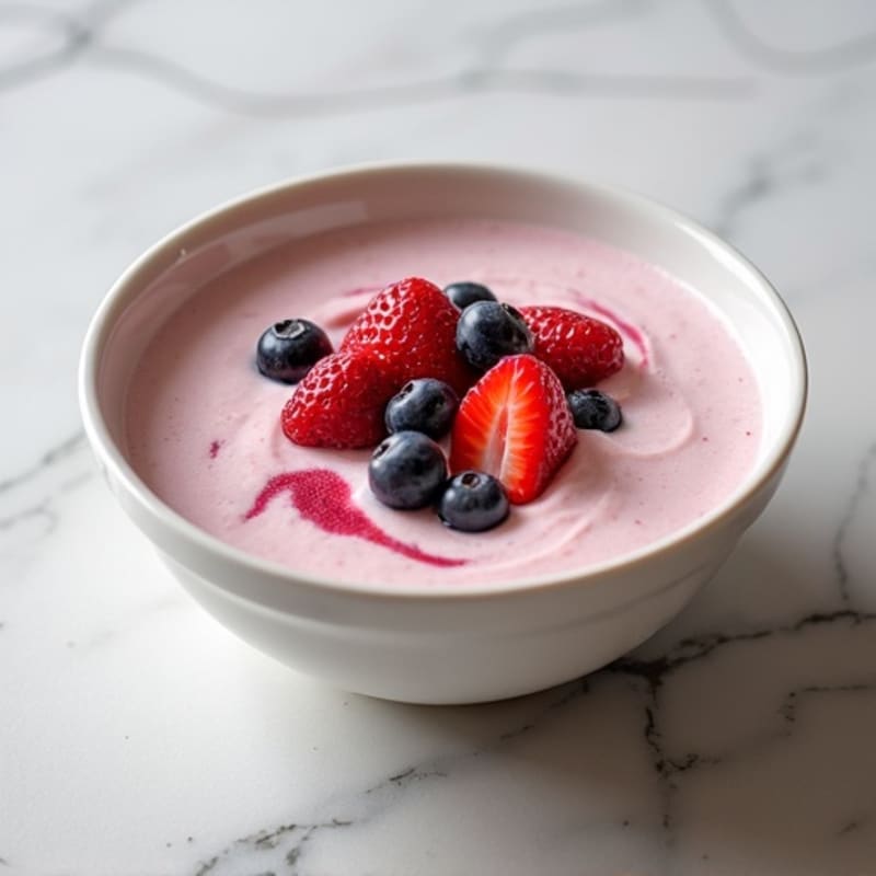 Creamy Greek Yogurt Protein Mousse with Mixed Berries