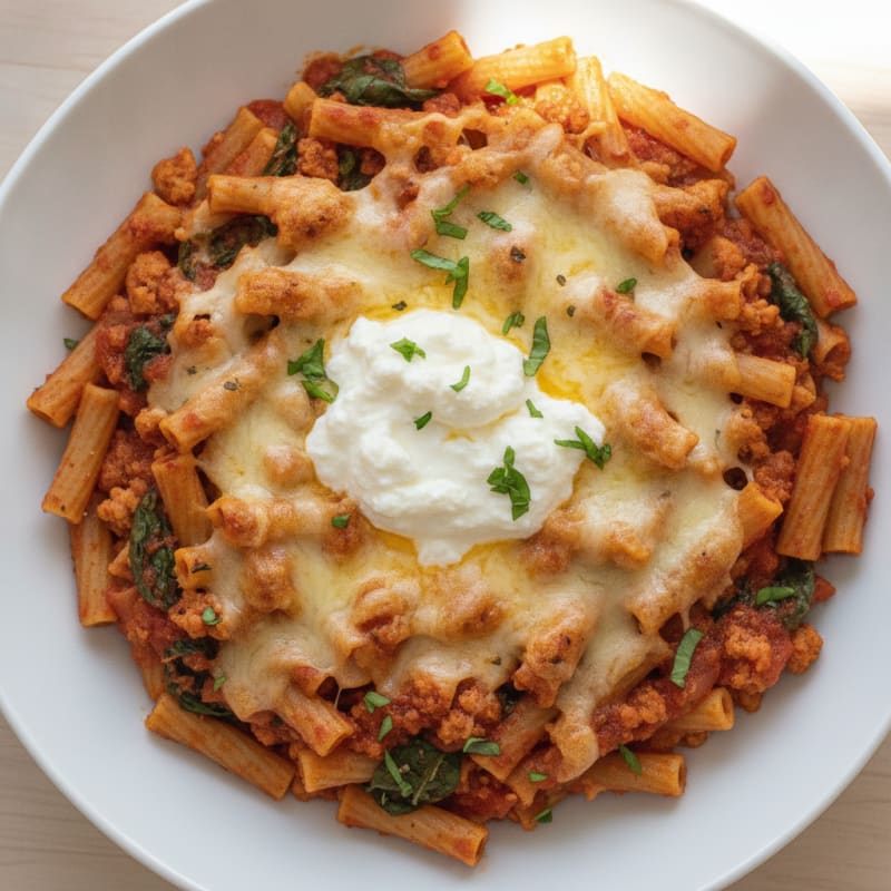 Classic Baked Ziti with Ricotta