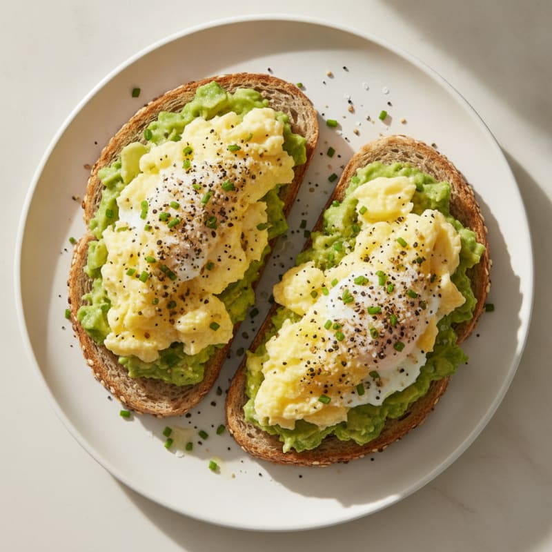 Avocado and Egg Toast with Everything Seasoning