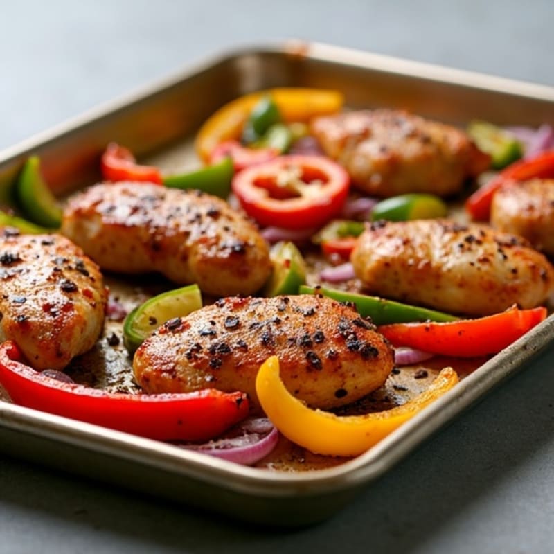 Sizzling Sheet Pan Chicken Fajitas