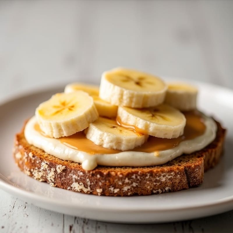 Creamy Peanut Butter and Fluffy Protein Ricotta Whole Grain Toast