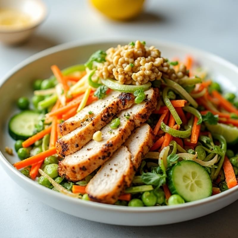 Crunchy Cucumber and Carrot Slaw with Ginger Lemon Dressing