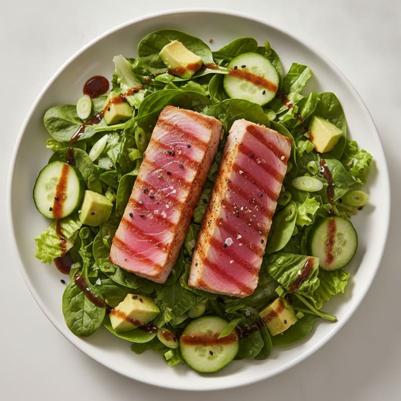 Seared Tuna and Greens Salad