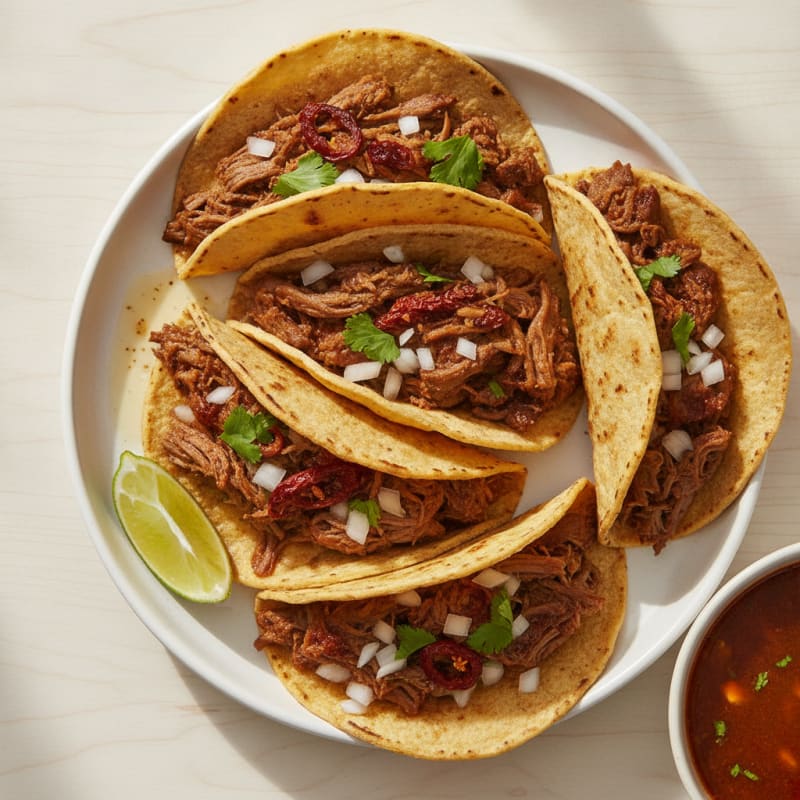 Shredded Beef Birria Tacos