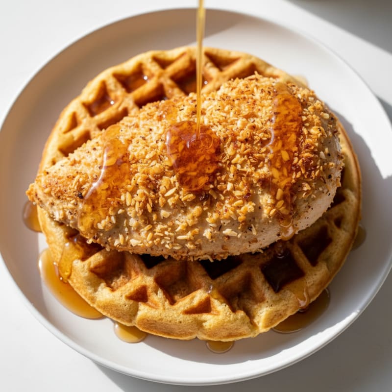 Golden Crispy Chicken and Waffles