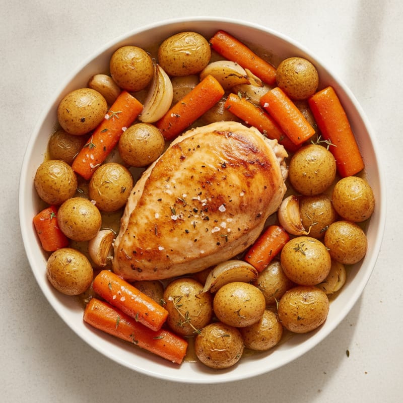Slow Cooker Herb-Roasted Chicken with Vegetables