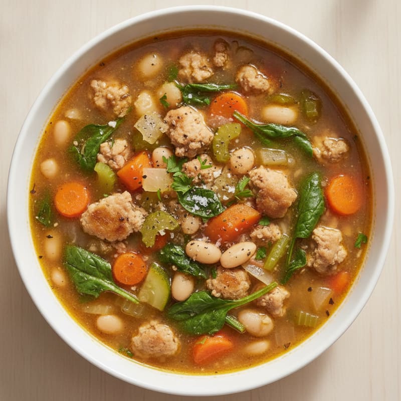 Hearty Garden Vegetable Minestrone Soup