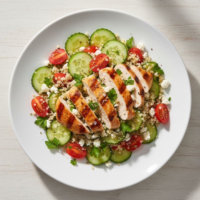 Lemon Herb Chicken and Quinoa Salad