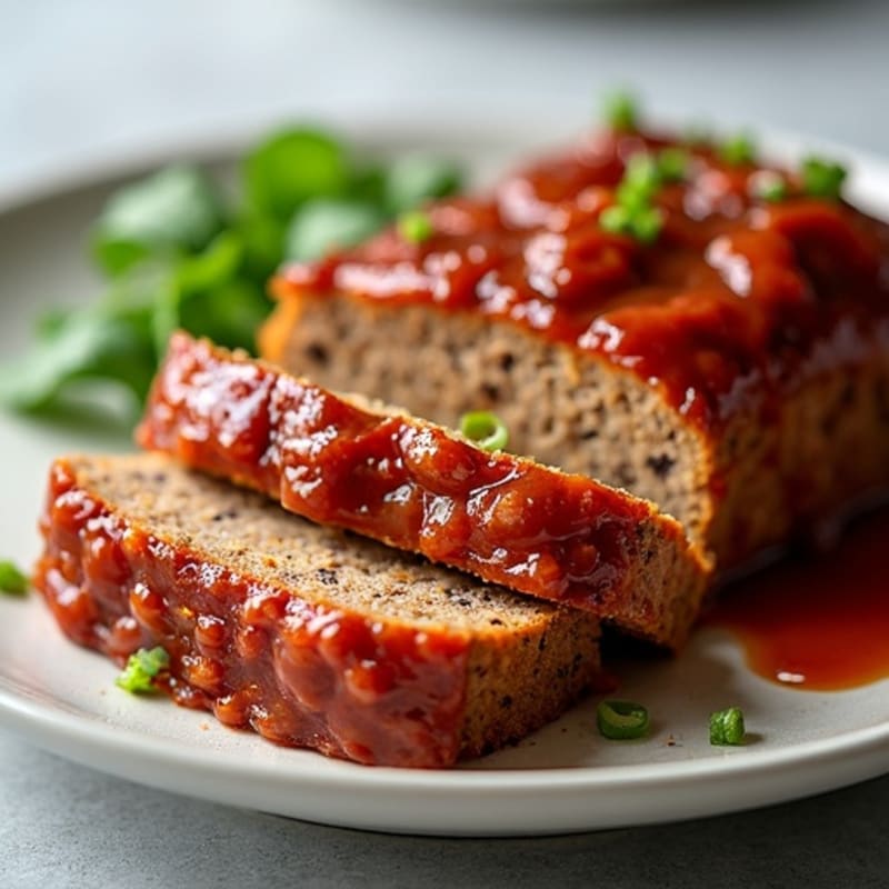 Baked Lean BBQ Bacon Meatloaf