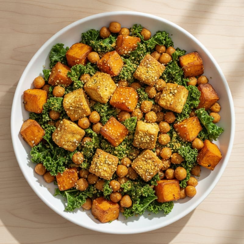 Roasted Sweet Potato and Chickpea Bowl