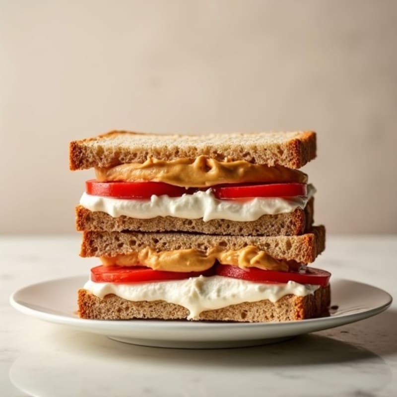 High-Protein Peanut Butter Fluff Sandwich