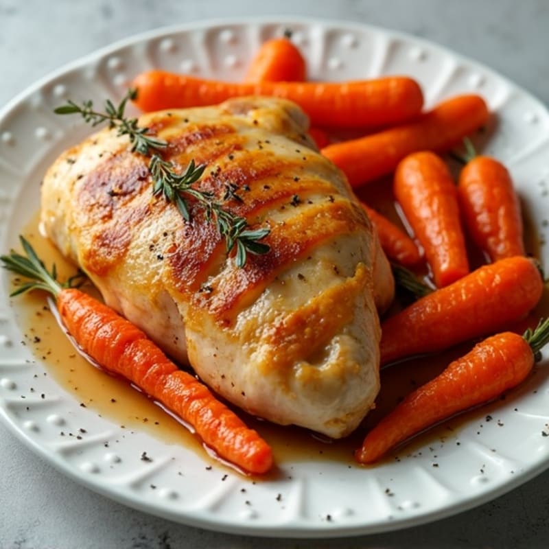 Sheet Pan Maple-Glazed Chicken and Roasted Carrots