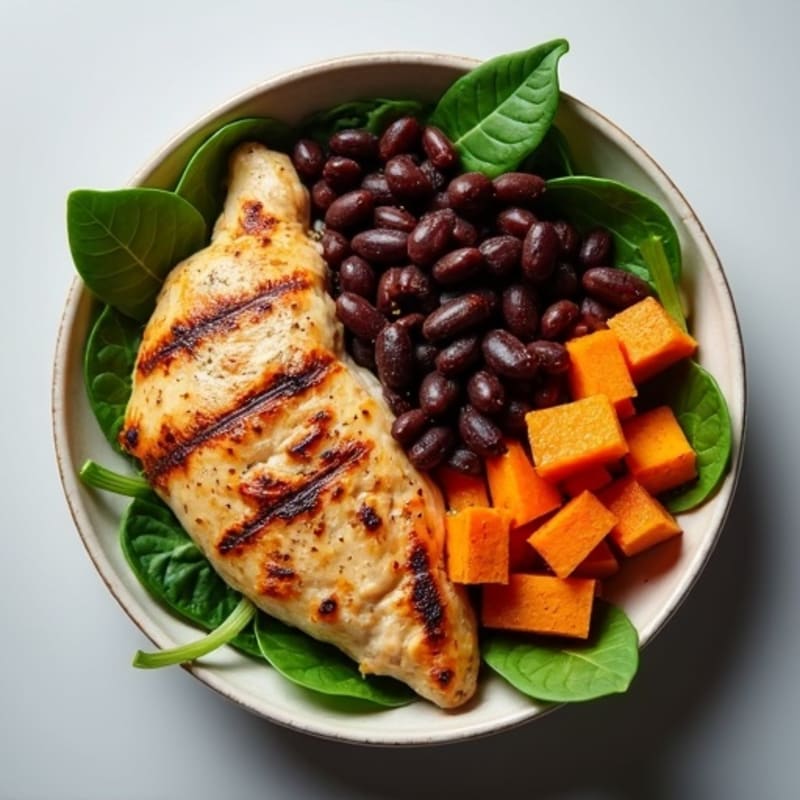 Hearty Roasted Sweet Potato and Black Bean Bowl