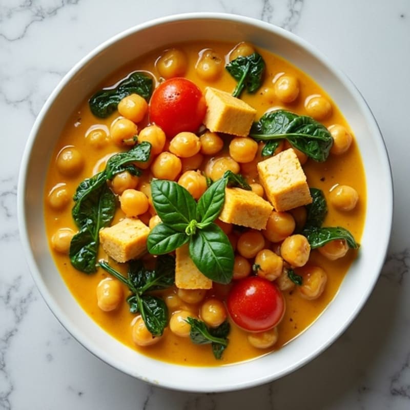 Creamy Chickpea and Spinach Curry