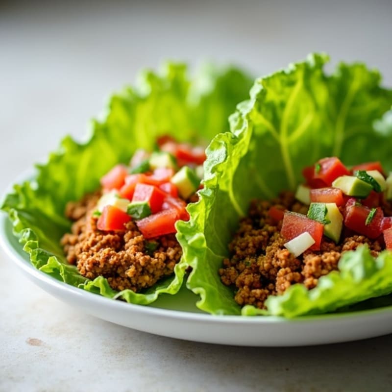 Zesty Ground Turkey Lettuce Wraps with Fresh Pico and Creamy Avocado