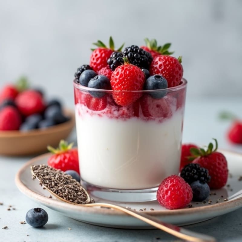 Greek Yogurt Protein Parfait with Berries