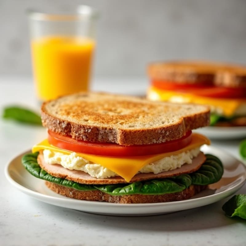 Protein-Packed Egg White and Turkey Breakfast Sandwich