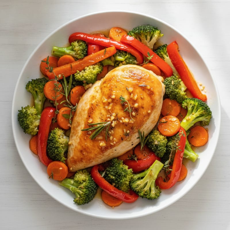 Garlic Herb Roasted Chicken with Vegetables