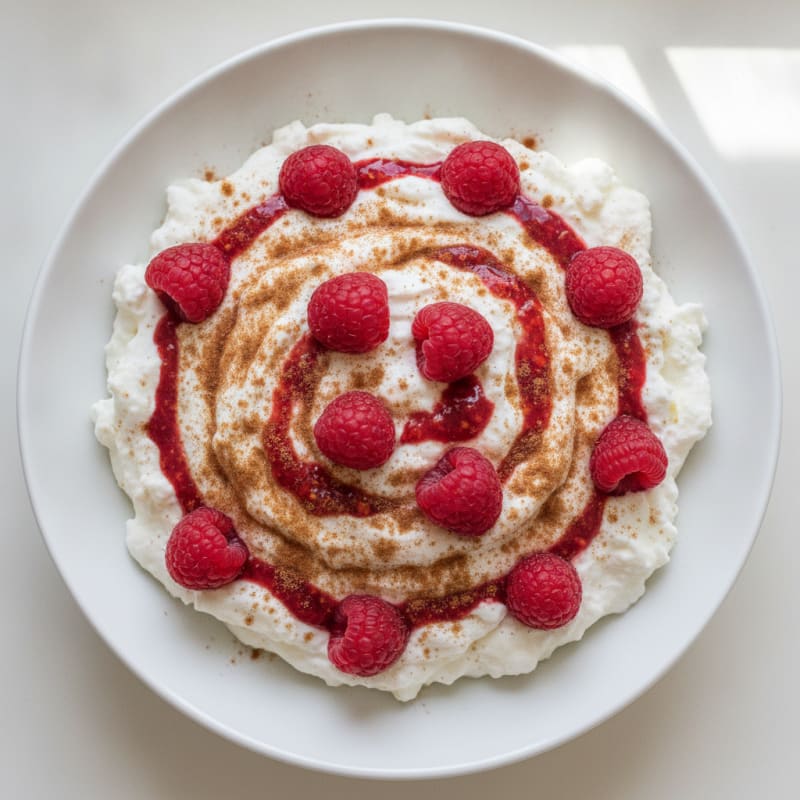 Greek Yogurt Raspberry Cinnamon Swirl