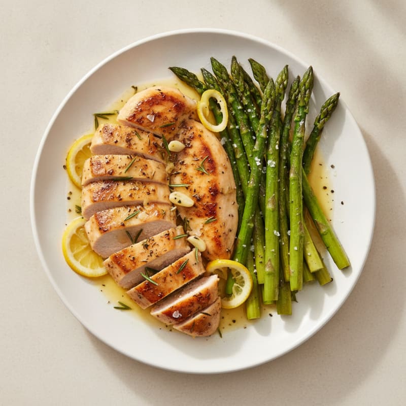 Lemon Herb Chicken with Roasted Asparagus