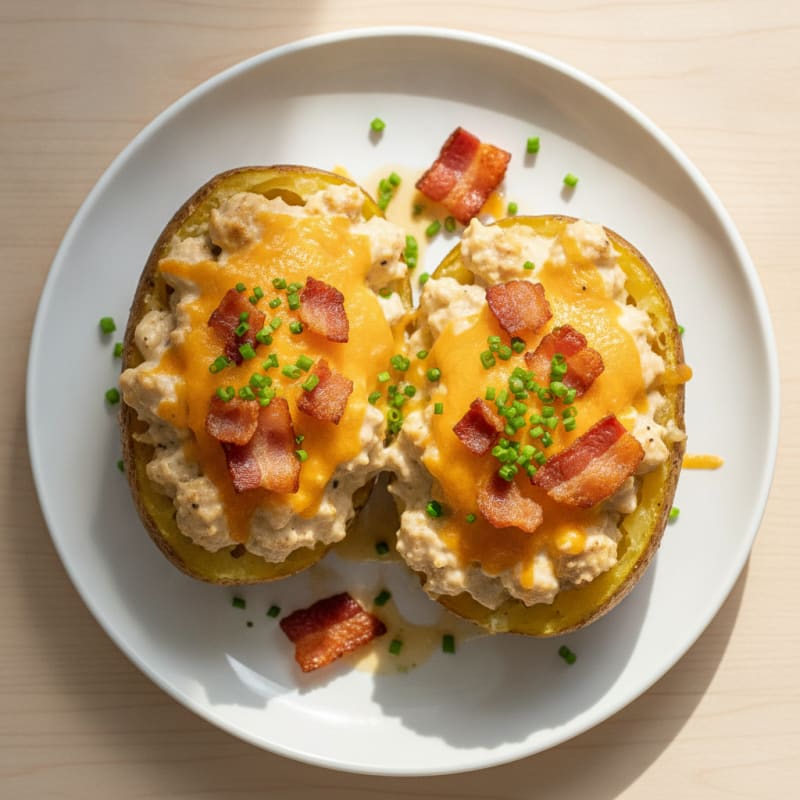 Bacon-Cheddar Stuffed Baked Potatoes
