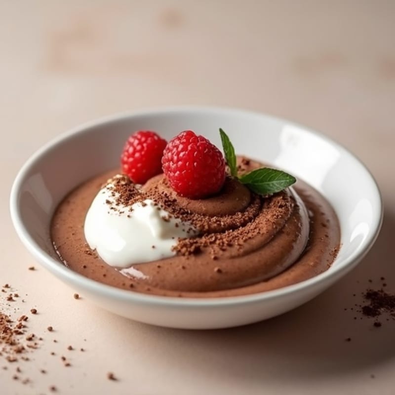 Silky Chocolate Protein Pudding with Greek Yogurt