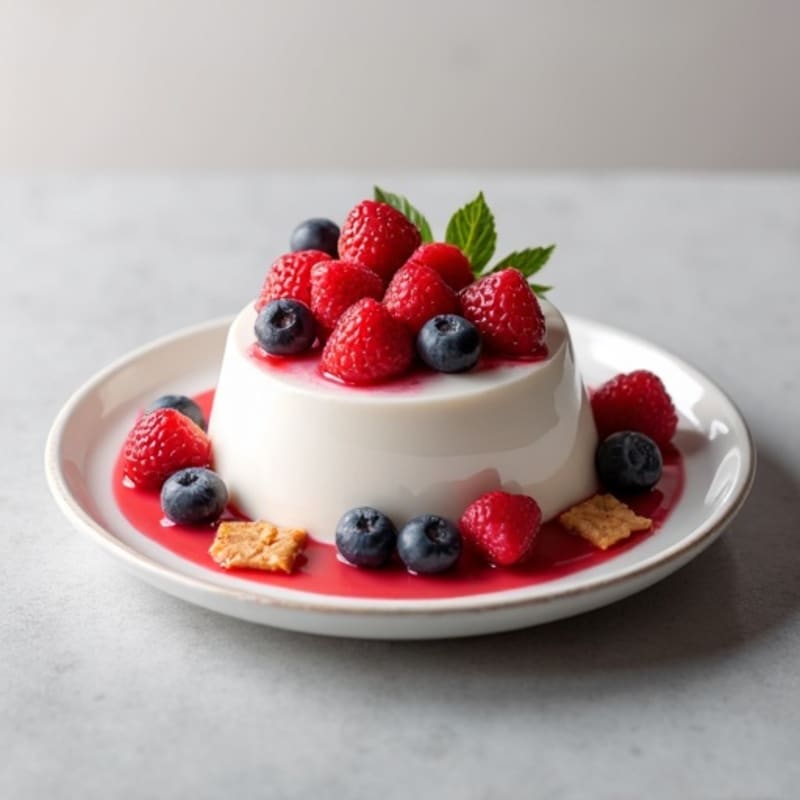 Silky Greek Yogurt Protein Mousse with Berries