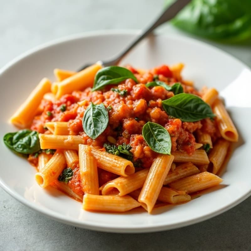 Protein-Packed Creamy Tomato Penne with Turkey