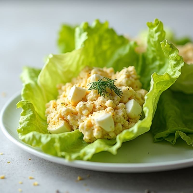 Creamy Herb-Loaded Egg Salad Lettuce Wraps