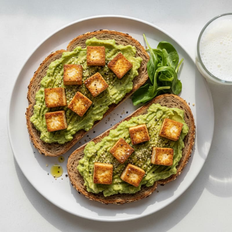 Smoked Tofu and Avocado Toast with Kefir