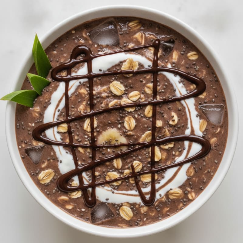 Banana Cocoa Oatmeal Protein Smoothie