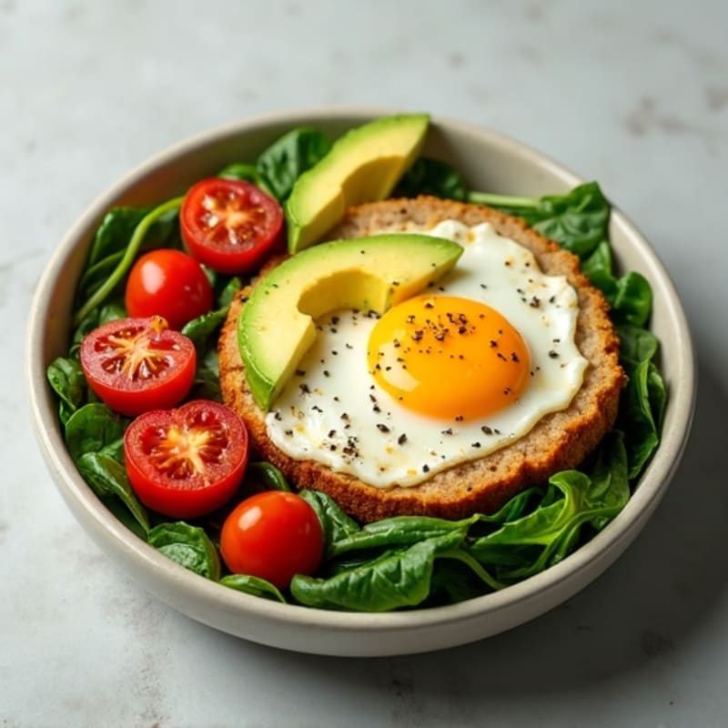Egg White and Turkey Sausage Scramble with Spinach and Tomatoes